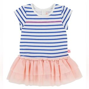 Billieblush Striped Blue and Pink Tulle Dress sz 3months